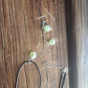 Handmade earring and necklace set